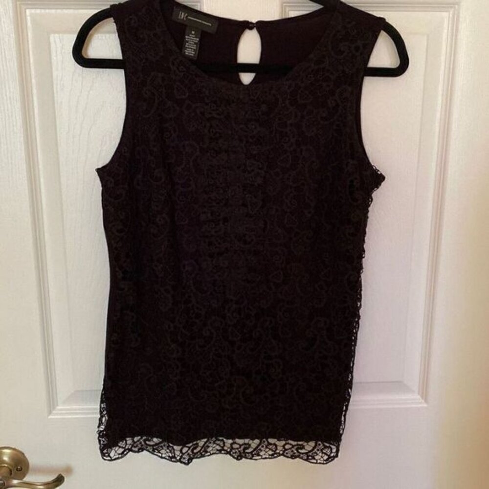 INC Women’s Lace Front Sleeveless Top,Size M